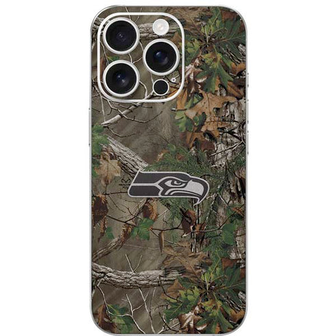 NFL Seattle Seahawks Realtree Xtra Green Camo iPhone 16 Pro Skin