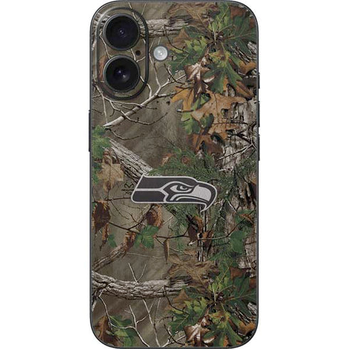 NFL Seattle Seahawks Realtree Xtra Green Camo iPhone 16 Skin