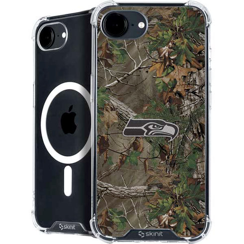 NFL Seattle Seahawks Realtree Xtra Green Camo iPhone 16e MagSafe Case