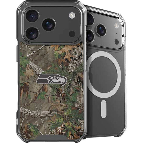 NFL Seattle Seahawks Realtree Xtra Green Camo iPhone 18 Pro MagSafe Case