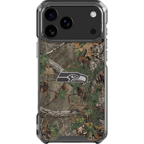NFL Seattle Seahawks Realtree Xtra Green Camo iPhone 18 Pro Max Clear Case