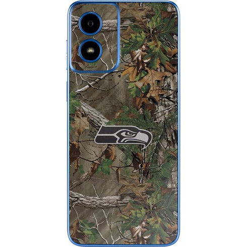NFL Seattle Seahawks Realtree Xtra Green Camo Moto G Play 4G (2024) Skin
