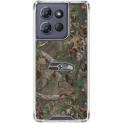 NFL Seattle Seahawks Realtree Xtra Green Camo Moto G Power 5G (2025) Clear Case