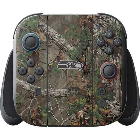 NFL Seattle Seahawks Realtree Xtra Green Camo Nintendo Switch 2 (2025) with Joy-Con Skin