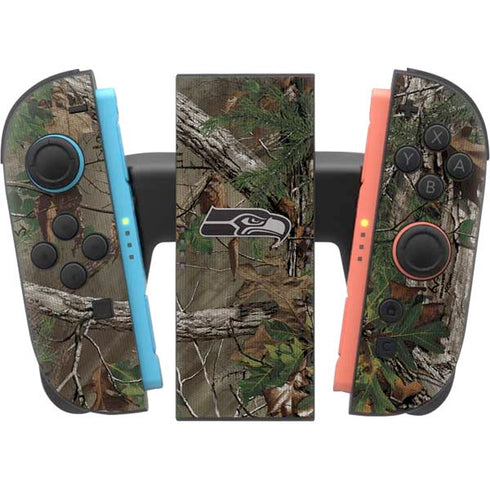 NFL Seattle Seahawks Realtree Xtra Green Camo Nintendo Switch 2 (2025) Joy-Con Controller Skin