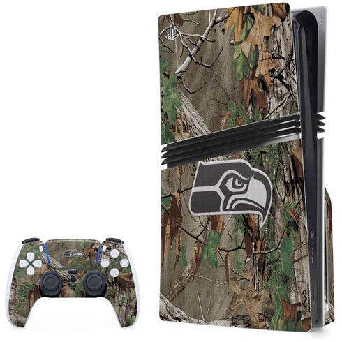 NFL Seattle Seahawks Realtree Xtra Green Camo PlayStation PS5 Skins