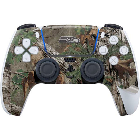 NFL Seattle Seahawks Realtree Xtra Green Camo PS5 Pro Disk Bundle Skin