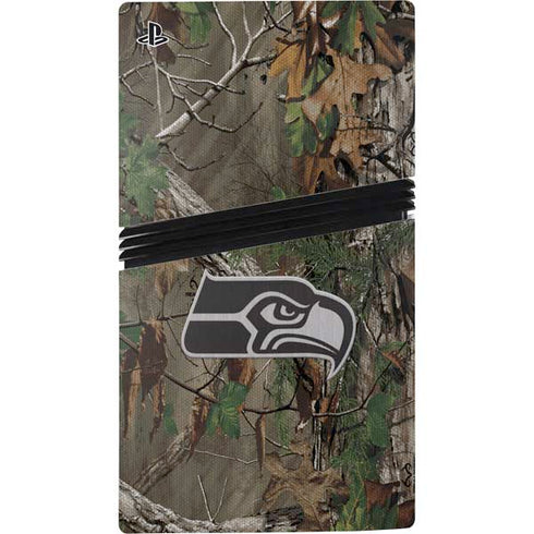 NFL Seattle Seahawks Realtree Xtra Green Camo PS5 Pro Disk Console Skin