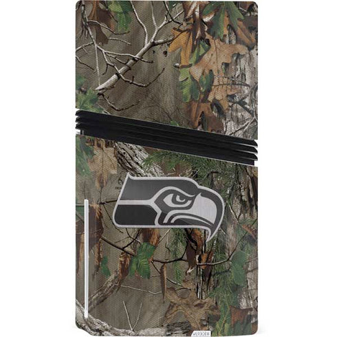 NFL Seattle Seahawks Realtree Xtra Green Camo PS5 Pro Disk Console Skin