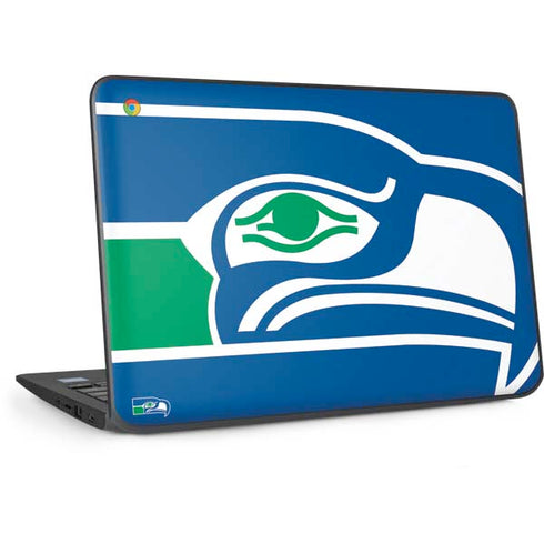 NFL Seattle Seahawks Retro Logo HP Chromebook Skin