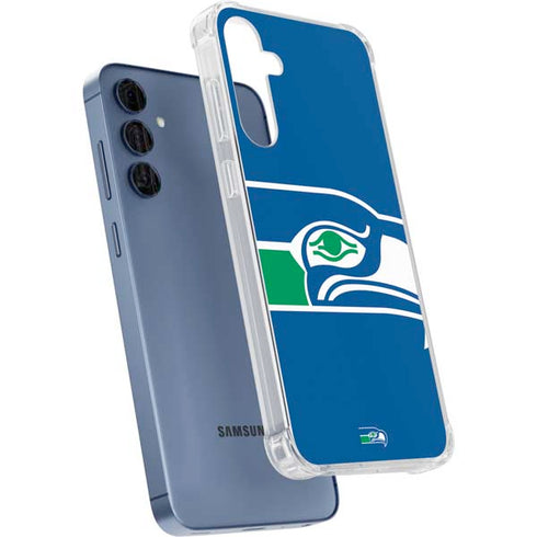 NFL Seattle Seahawks Retro Logo Galaxy A55 5G Clear Case