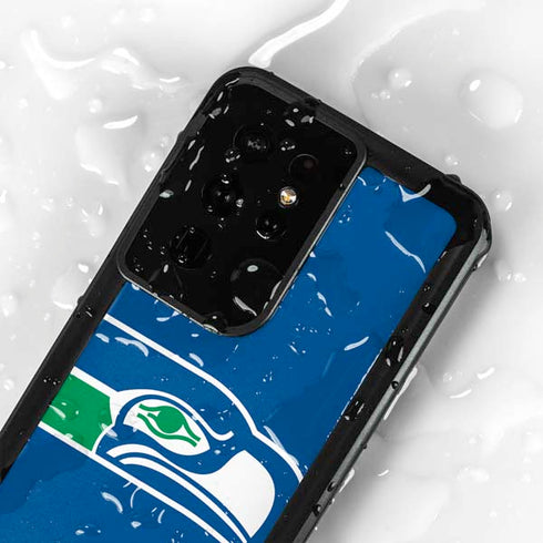 NFL Seattle Seahawks Retro Logo Galaxy S24 Ultra Waterproof Case