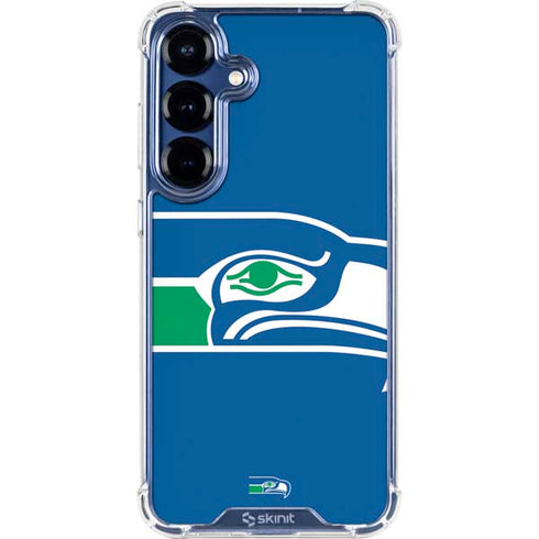 NFL Seattle Seahawks Retro Logo Galaxy S25 Plus Clear Case