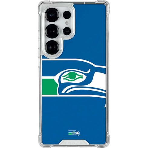 NFL Seattle Seahawks Retro Logo Galaxy S25 Ultra Clear Case