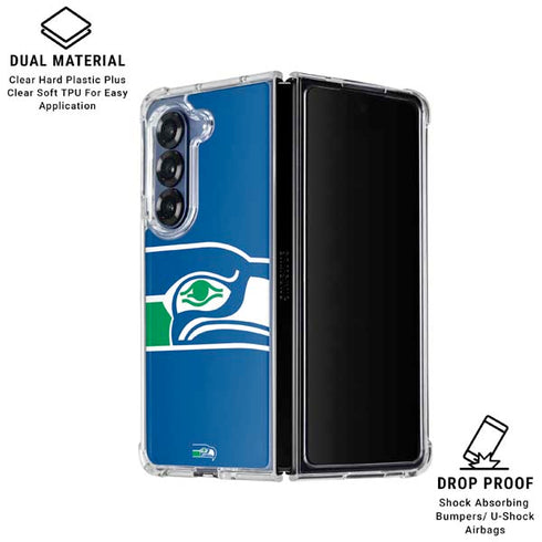 NFL Seattle Seahawks Retro Logo Galaxy Z Fold6 Clear Case