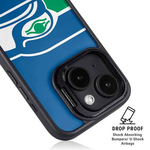 NFL Seattle Seahawks Retro Logo iPhone 14 Kickstand Case