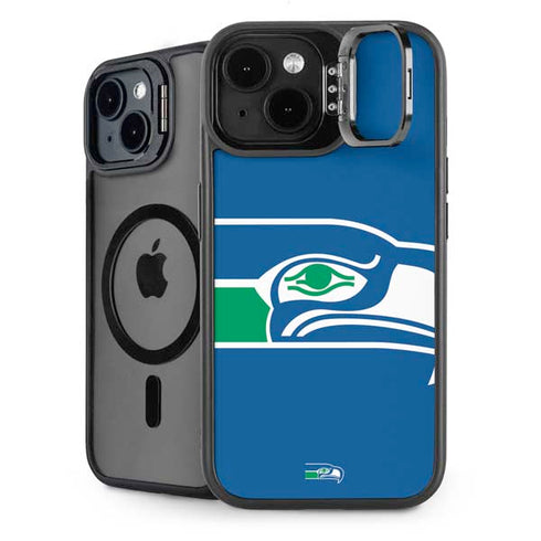 NFL Seattle Seahawks Retro Logo iPhone 14 Plus Kickstand Case