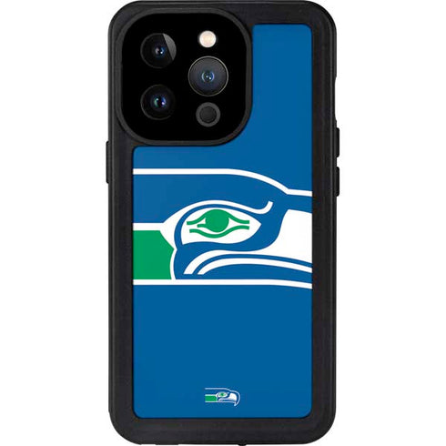 NFL Seattle Seahawks Retro Logo iPhone 15 Pro Waterproof Case