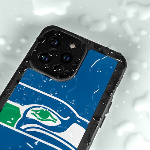 NFL Seattle Seahawks Retro Logo iPhone 15 Pro Waterproof Case