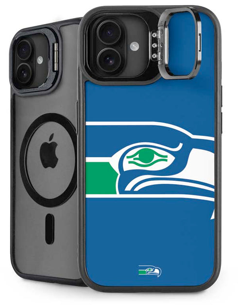 NFL Seattle Seahawks Retro Logo iPhone 16 Plus Kickstand Case