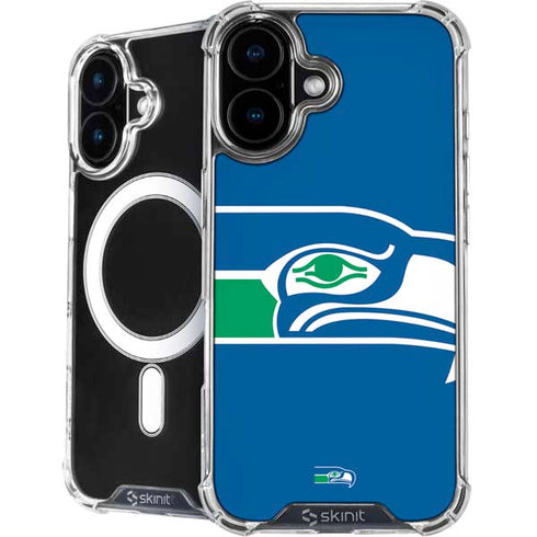 NFL Seattle Seahawks Retro Logo iPhone 16 Plus MagSafe Case