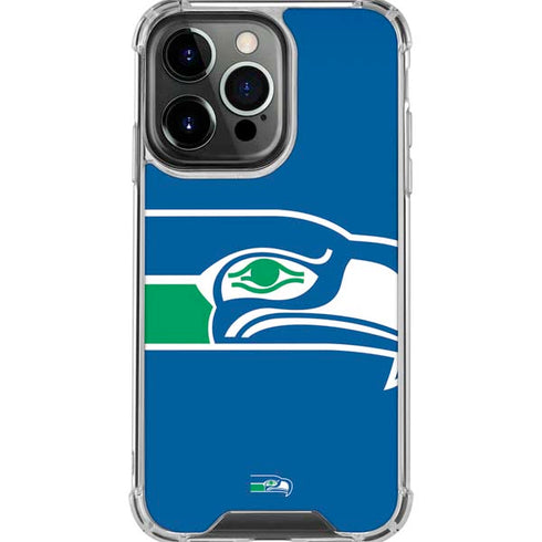 NFL Seattle Seahawks Retro Logo iPhone 16 Pro Max Clear Case