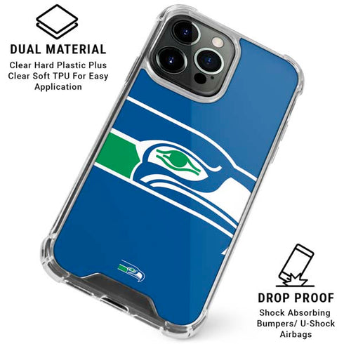NFL Seattle Seahawks Retro Logo iPhone 16 Pro Max Clear Case