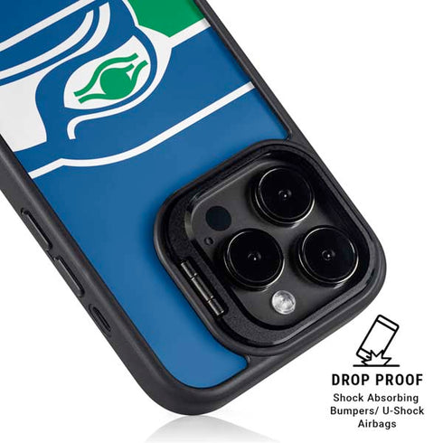 NFL Seattle Seahawks Retro Logo iPhone 16 Pro Max Kickstand Case