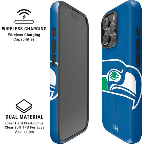 NFL Seattle Seahawks Retro Logo iPhone 16 Pro Max Magsafe Impact Case