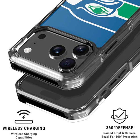 NFL Seattle Seahawks Retro Logo iPhone 18 Pro Clear Case