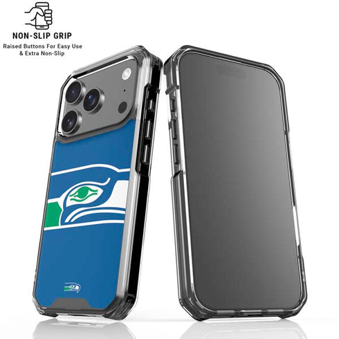 NFL Seattle Seahawks Retro Logo iPhone 18 Pro Clear Case