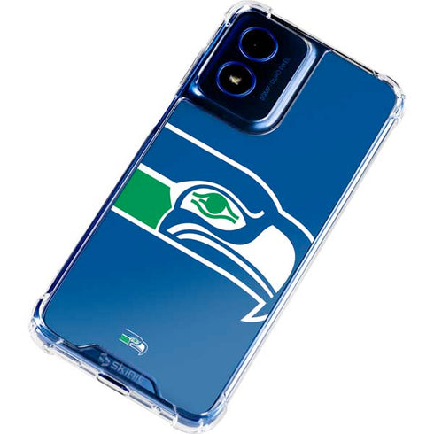 NFL Seattle Seahawks Retro Logo Moto G 5G (2024) Clear Case