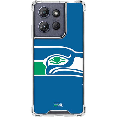 NFL Seattle Seahawks Retro Logo Moto G Play 5G (2025) Clear Case