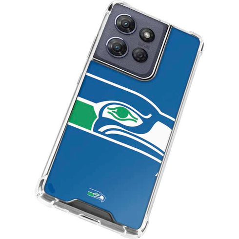 NFL Seattle Seahawks Retro Logo Moto G Play 5G (2025) Clear Case