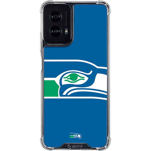NFL Seattle Seahawks Retro Logo Moto G Power 5G (2024) Clear Case