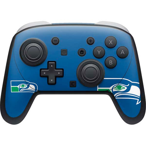 NFL Seattle Seahawks Retro Logo Nintendo Switch 2 (2025) Pro Controller Skin