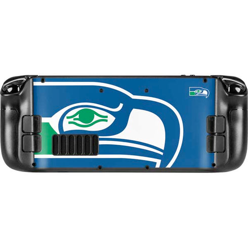 NFL Seattle Seahawks Retro Logo Steam Deck Handheld Gaming Computer OLED Skin