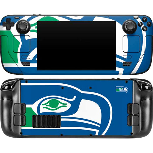 NFL Seattle Seahawks Retro Logo Steam Deck Handheld Gaming Computer Skin