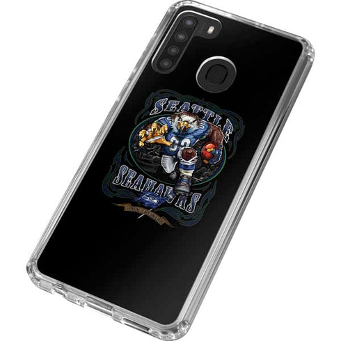 Liquid Blue NFL Seattle Seahawks Running Back Galaxy A21 Clear Case