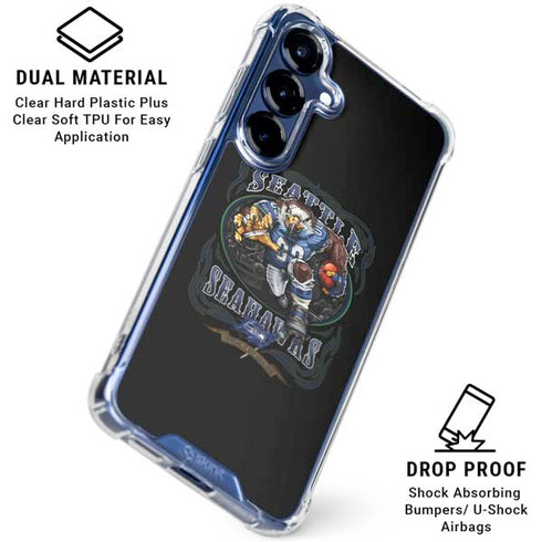 Liquid Blue NFL Seattle Seahawks Running Back Galaxy S25 Plus Clear Case