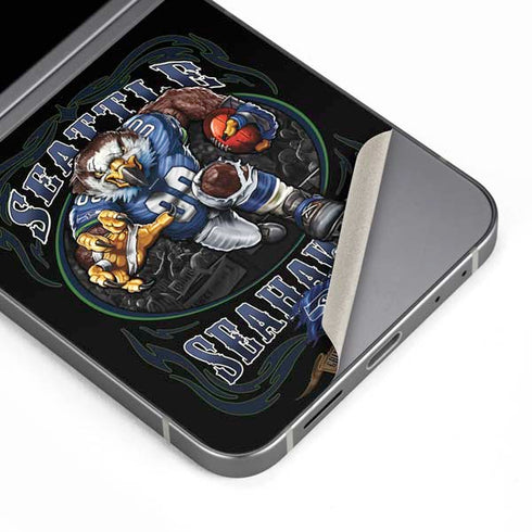 Liquid Blue NFL Seattle Seahawks Running Back Galaxy Z Flip6 Skin