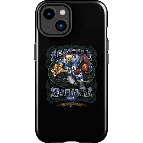 Liquid Blue NFL Seattle Seahawks Running Back iPhone 15 Impact Case