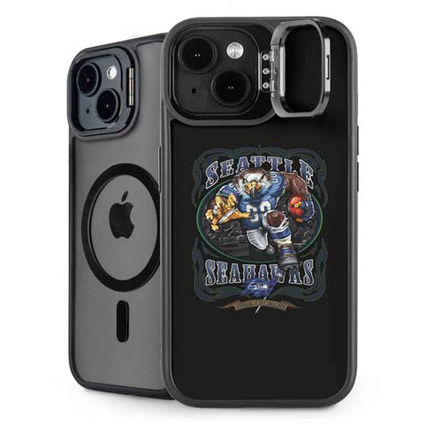Liquid Blue NFL Seattle Seahawks Running Back iPhone 15 Plus Kickstand Case