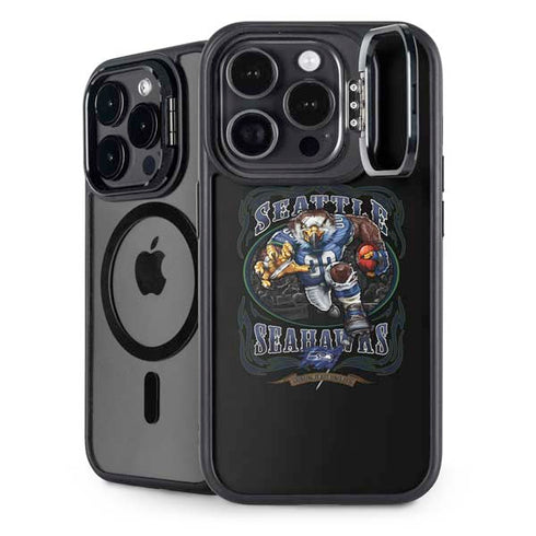 Liquid Blue NFL Seattle Seahawks Running Back iPhone 15 Pro Max Kickstand Case