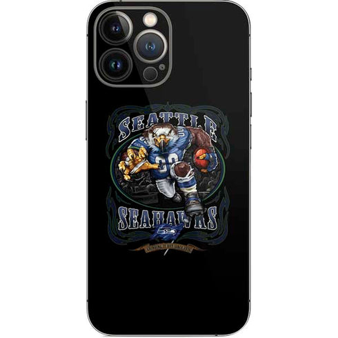 Liquid Blue NFL Seattle Seahawks Running Back iPhone 15 Pro Max Skin