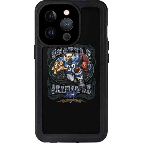 Liquid Blue NFL Seattle Seahawks Running Back iPhone 15 Pro Waterproof Case