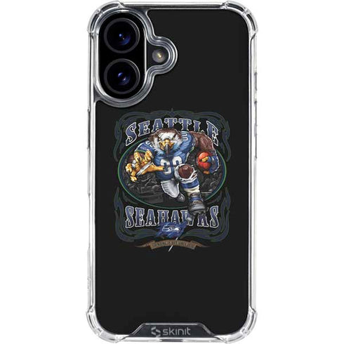 Liquid Blue NFL Seattle Seahawks Running Back iPhone 16 Clear Case
