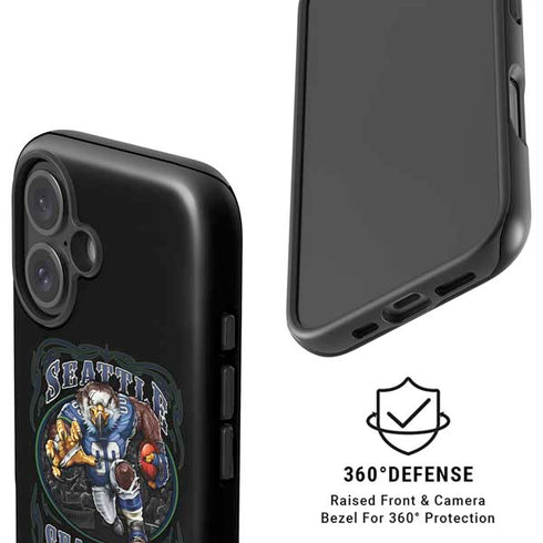 Liquid Blue NFL Seattle Seahawks Running Back iPhone 16 Magsafe Impact Case
