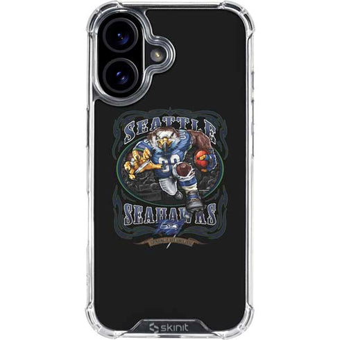 Liquid Blue NFL Seattle Seahawks Running Back iPhone 16 Plus Clear Case