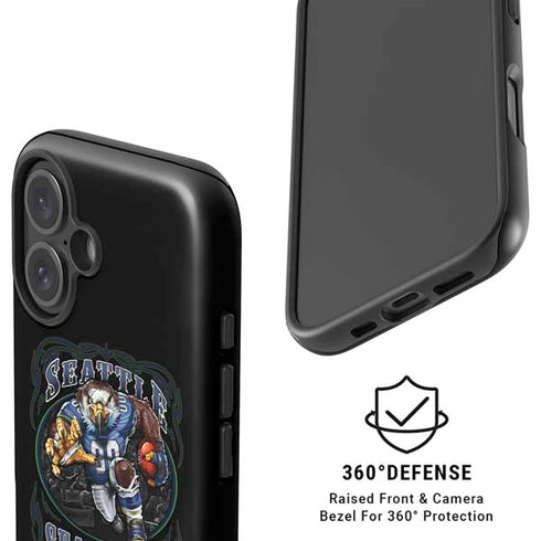 Liquid Blue NFL Seattle Seahawks Running Back iPhone 16 Plus Magsafe Impact Case